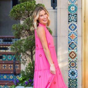 J. Marie The Evelyn Midi Dress - Pink